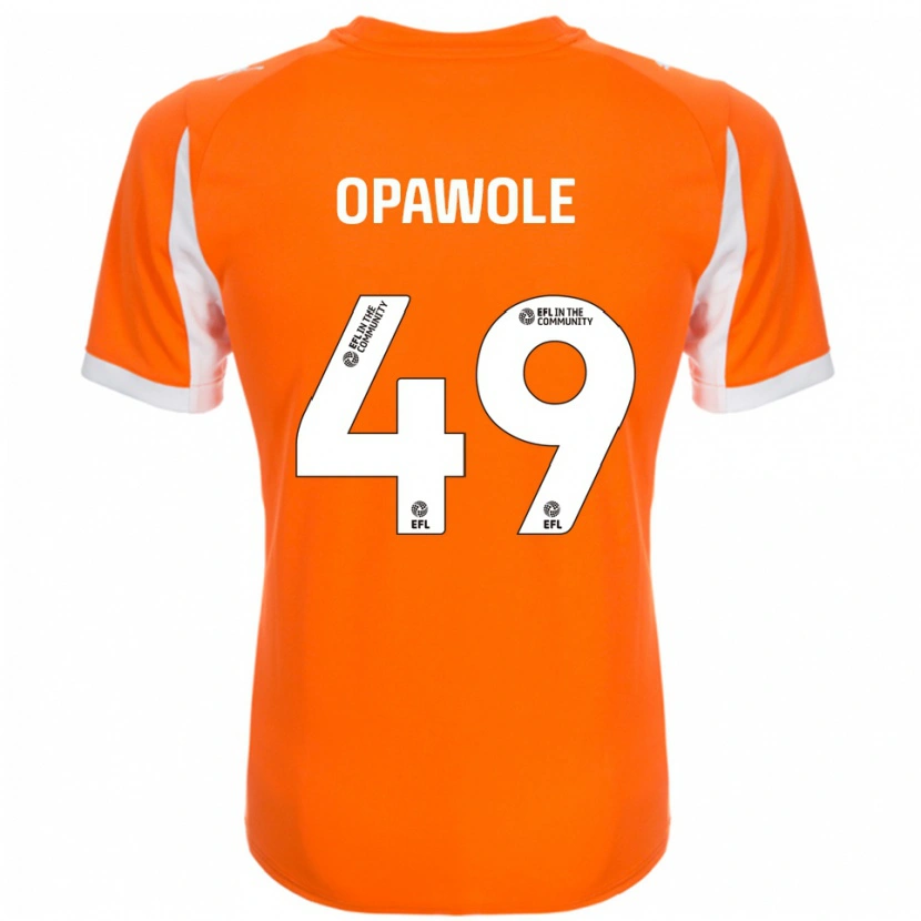 Danxen Hombre Camiseta Johnson Opawole #49 Naranja Blanco 1ª Equipación 2025/26 La Camisa