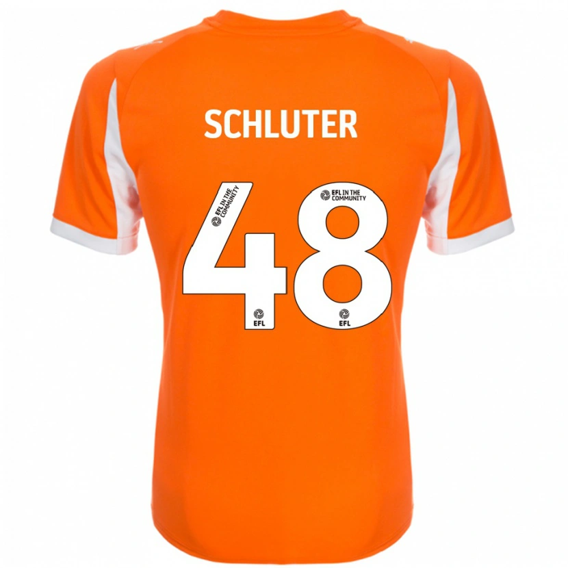 Danxen Hombre Camiseta Gabriel Schluter #48 Naranja Blanco 1ª Equipación 2025/26 La Camisa
