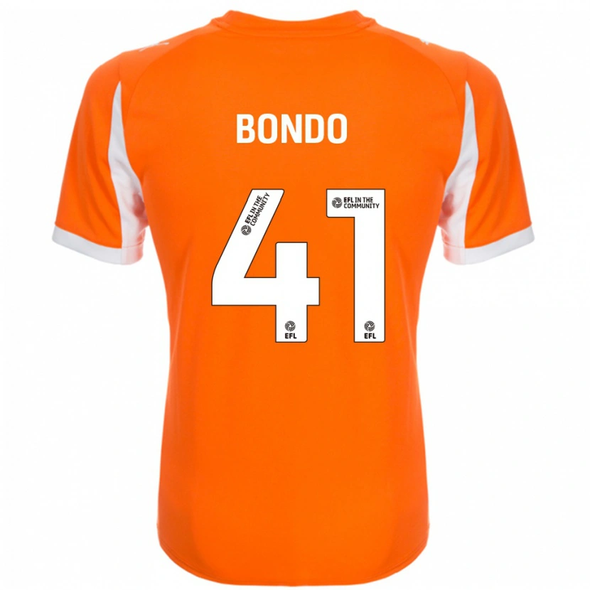 Danxen Hombre Camiseta Terry Bondo #41 Naranja Blanco 1ª Equipación 2025/26 La Camisa
