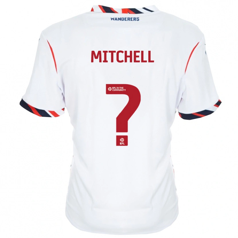 Danxen Hombre Camiseta Maisy Mitchell #0 Blanco Rojo 1ª Equipación 2025/26 La Camisa