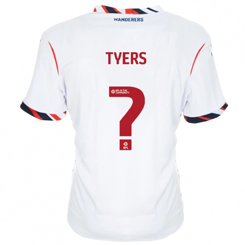 Danxen Hombre Camiseta Charlotte Tyers #0 Blanco Rojo 1ª Equipación 2025/26 La Camisa