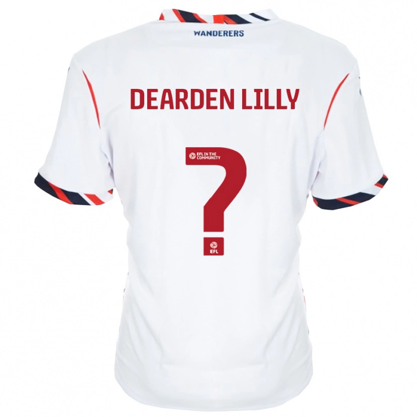 Danxen Hombre Camiseta Jessica Dearden-Lilly #0 Blanco Rojo 1ª Equipación 2025/26 La Camisa