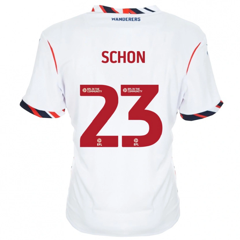Danxen Hombre Camiseta Szabolcs Schön #23 Blanco Rojo 1ª Equipación 2025/26 La Camisa