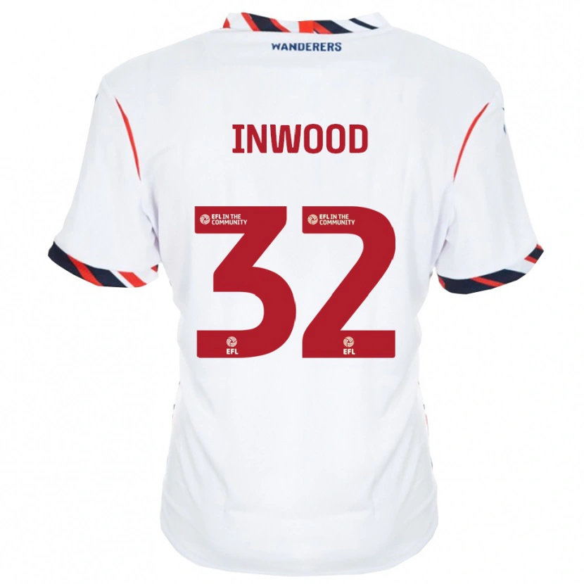 Danxen Hombre Camiseta Sam Inwood #32 Blanco Rojo 1ª Equipación 2025/26 La Camisa