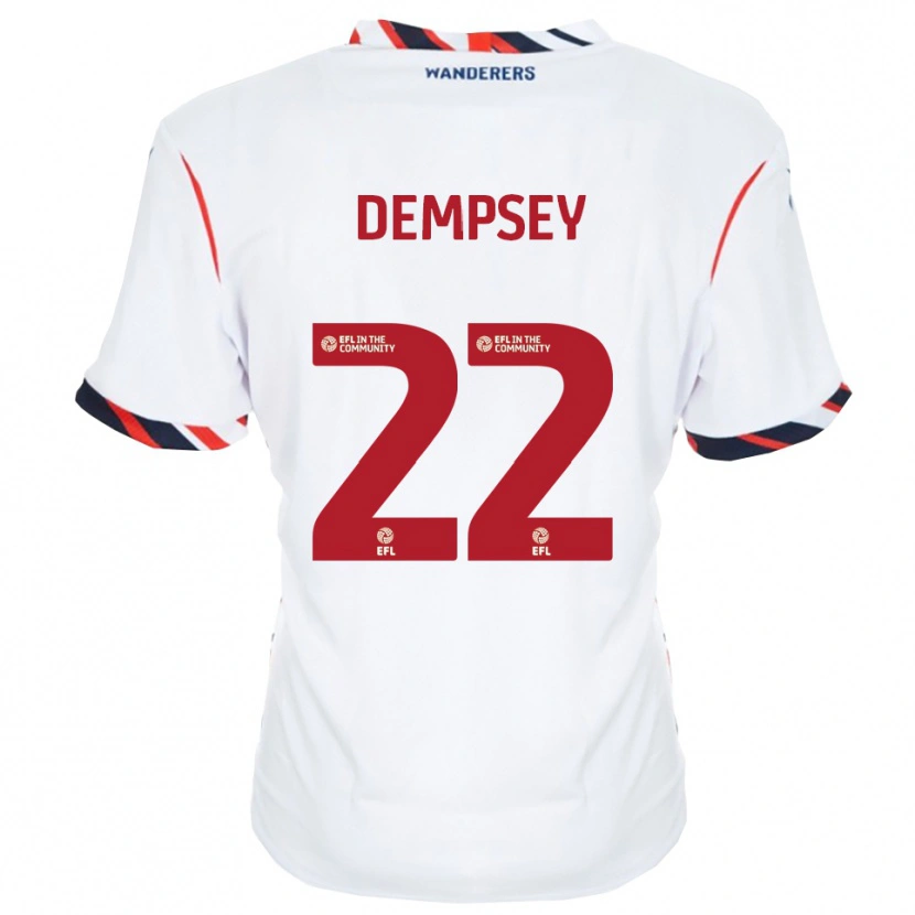 Danxen Hombre Camiseta Kyle Dempsey #22 Blanco Rojo 1ª Equipación 2025/26 La Camisa