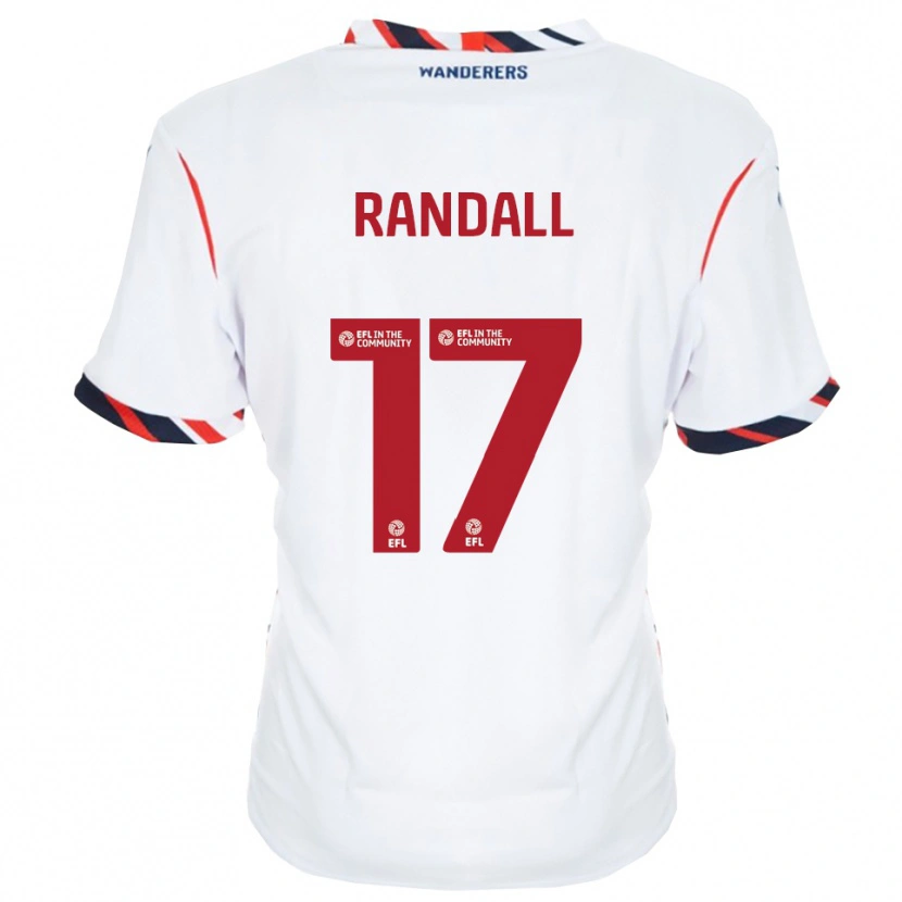Danxen Hombre Camiseta Joel Randall #17 Blanco Rojo 1ª Equipación 2025/26 La Camisa