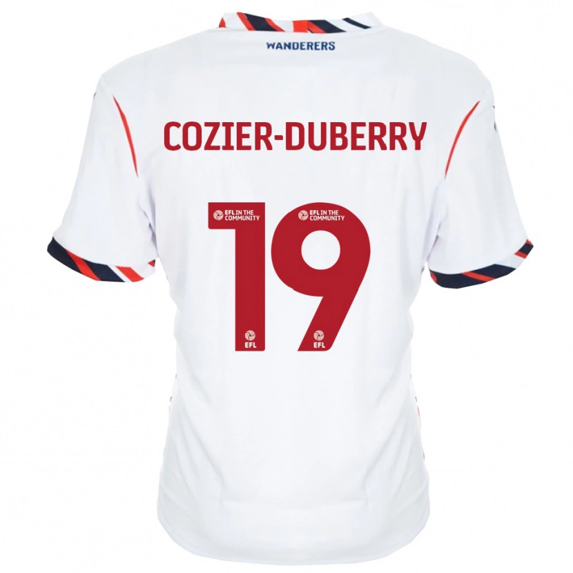 Danxen Hombre Camiseta Amario Cozier-Duberry #19 Blanco Rojo 1ª Equipación 2025/26 La Camisa