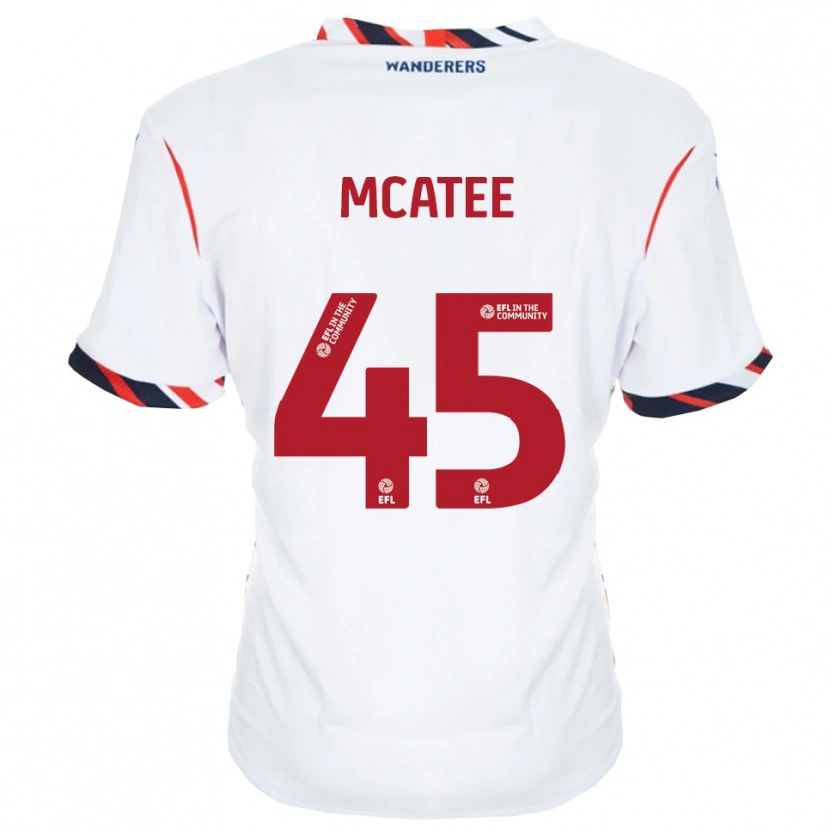 Danxen Hombre Camiseta John Mcatee #45 Blanco Rojo 1ª Equipación 2025/26 La Camisa