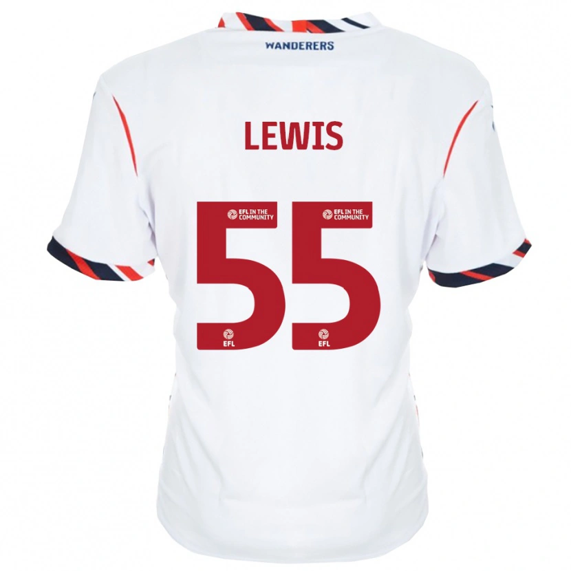 Danxen Hombre Camiseta Conor Lewis #55 Blanco Rojo 1ª Equipación 2025/26 La Camisa