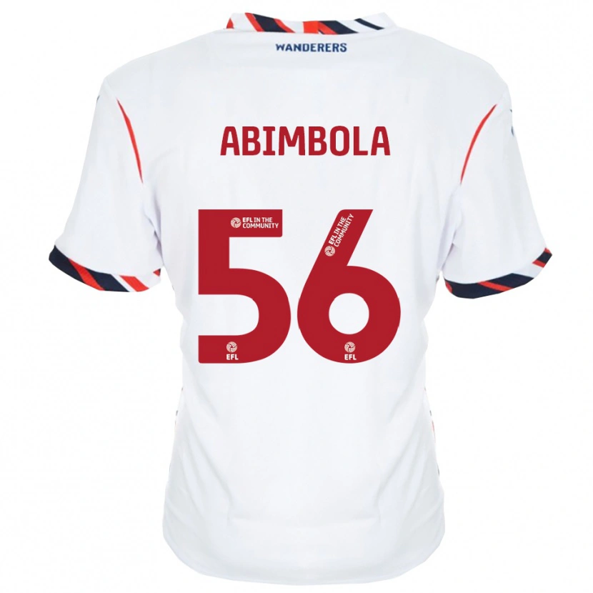 Danxen Hombre Camiseta David Abimbola #56 Blanco Rojo 1ª Equipación 2025/26 La Camisa