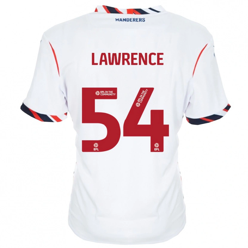 Danxen Hombre Camiseta Daeshon Lawrence #54 Blanco Rojo 1ª Equipación 2025/26 La Camisa