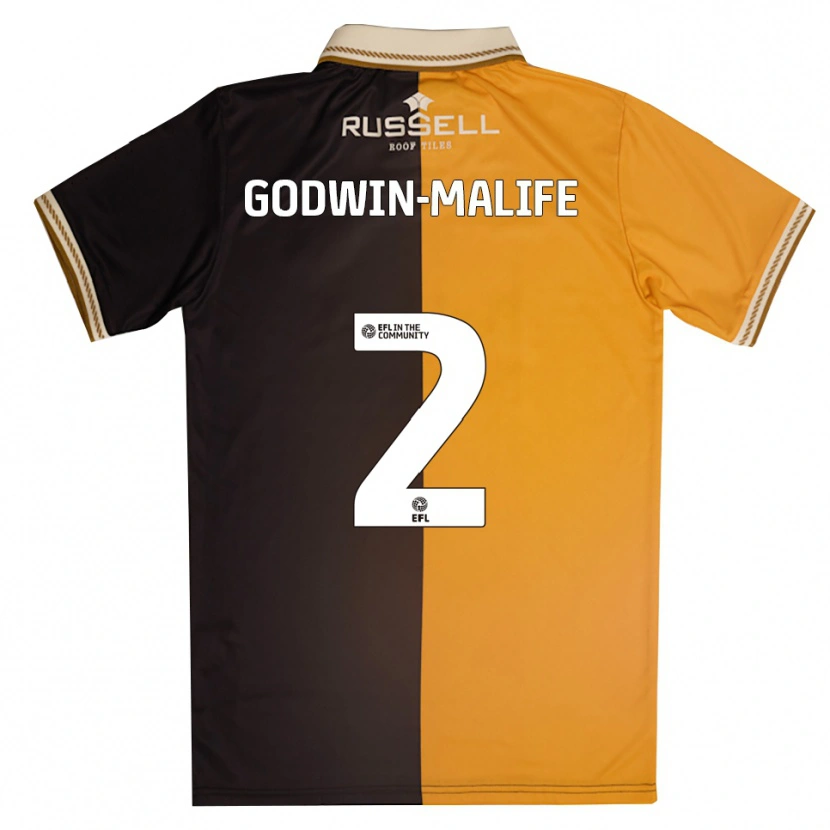 Danxen Hombre Camiseta Udoka Godwin-Malife #2 Amarillo Negro 1ª Equipación 2025/26 La Camisa