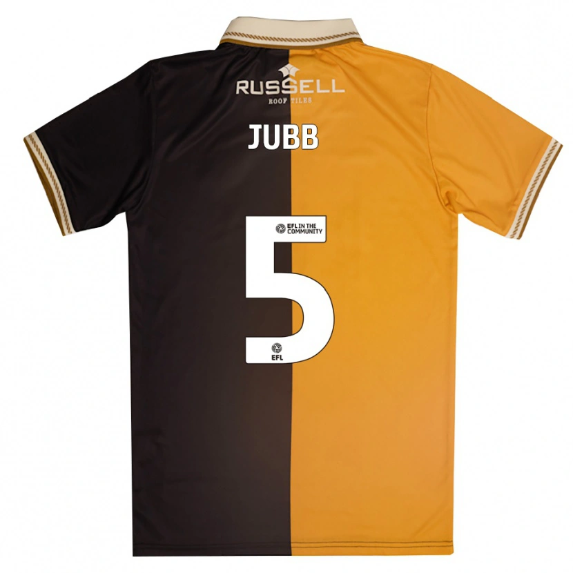 Danxen Hombre Camiseta Katie Jubb #5 Amarillo Negro 1ª Equipación 2025/26 La Camisa