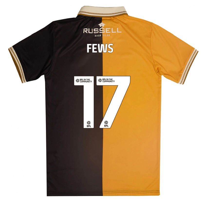 Danxen Hombre Camiseta Maddie Fews #17 Amarillo Negro 1ª Equipación 2025/26 La Camisa