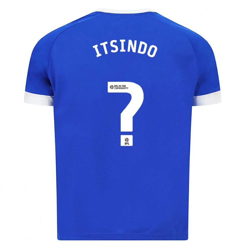 Danxen Hombre Camiseta Joshua Itsindo #0 Azul Blanco 1ª Equipación 2025/26 La Camisa