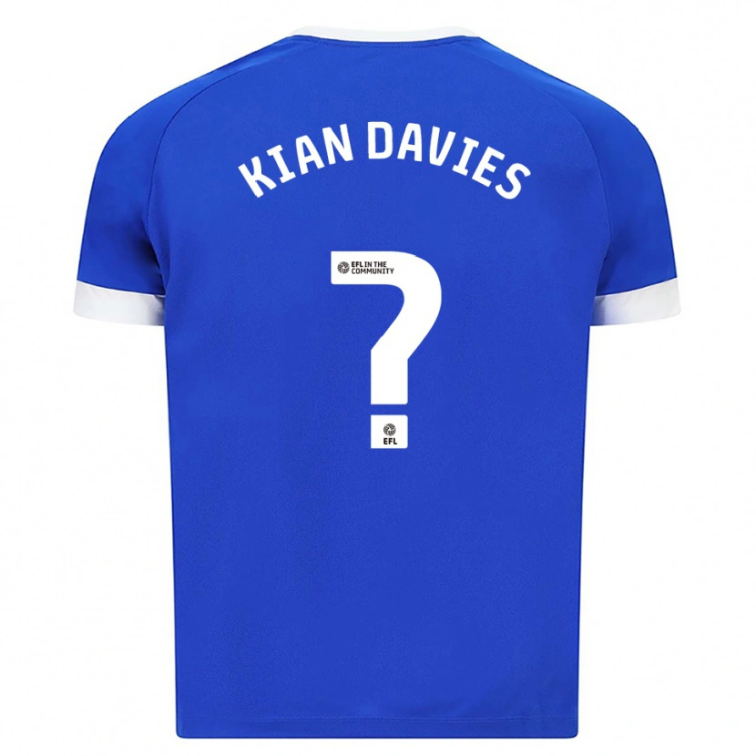Danxen Hombre Camiseta Kian Davies #0 Azul Blanco 1ª Equipación 2025/26 La Camisa