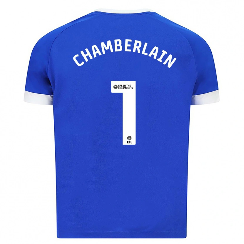 Danxen Hombre Camiseta Ceryn Chamberlain #1 Azul Blanco 1ª Equipación 2025/26 La Camisa