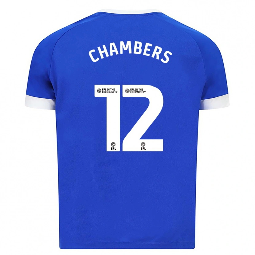 Danxen Hombre Camiseta Calum Chambers #12 Azul Blanco 1ª Equipación 2025/26 La Camisa