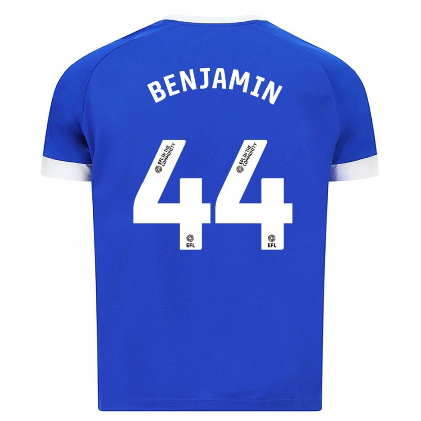 Danxen Hombre Camiseta Xavier Benjamin #44 Azul Blanco 1ª Equipación 2025/26 La Camisa