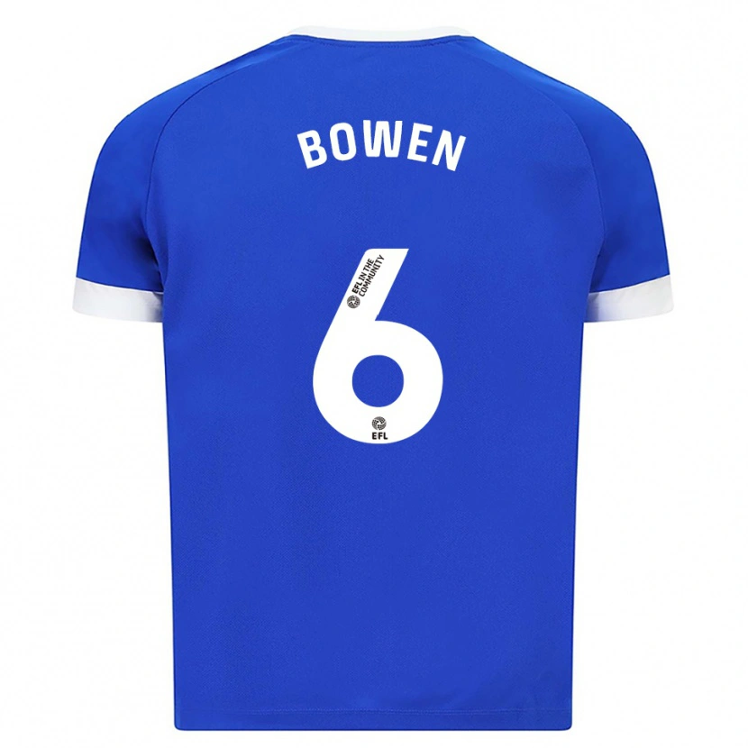 Danxen Hombre Camiseta Megan Bowen #6 Azul Blanco 1ª Equipación 2025/26 La Camisa