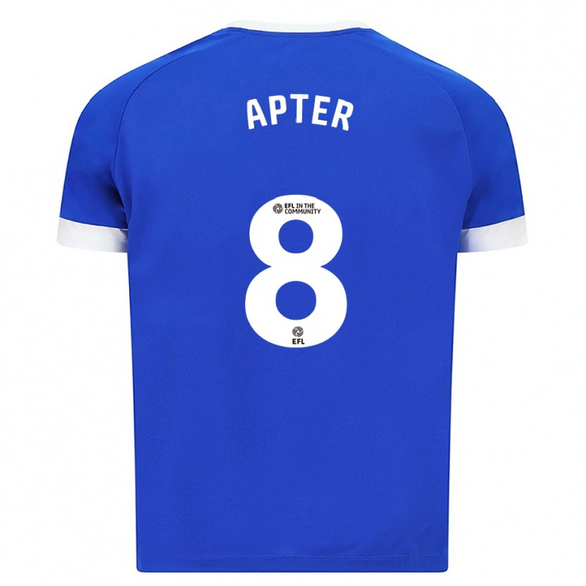 Danxen Hombre Camiseta Matthew Apter #8 Azul Blanco 1ª Equipación 2025/26 La Camisa