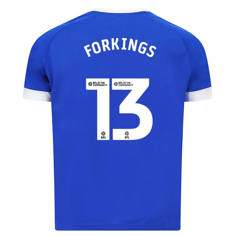 Danxen Hombre Camiseta Amelia Forkings #13 Azul Blanco 1ª Equipación 2025/26 La Camisa