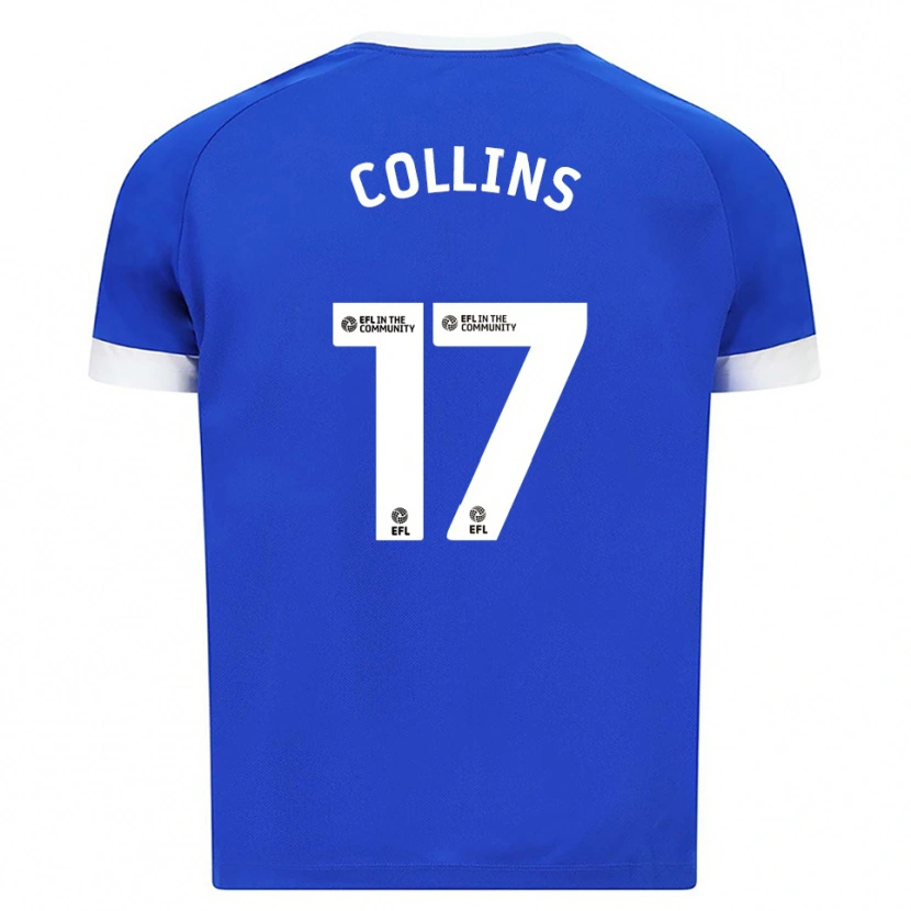 Danxen Hombre Camiseta Jamilu Collins #17 Azul Blanco 1ª Equipación 2025/26 La Camisa