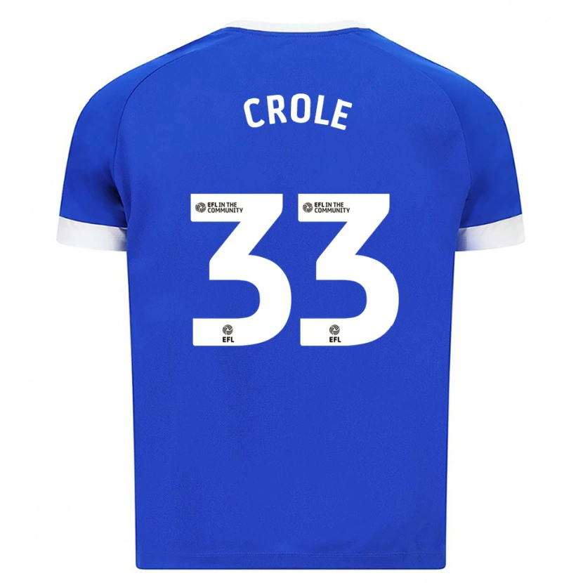 Danxen Hombre Camiseta James Crole #33 Azul Blanco 1ª Equipación 2025/26 La Camisa