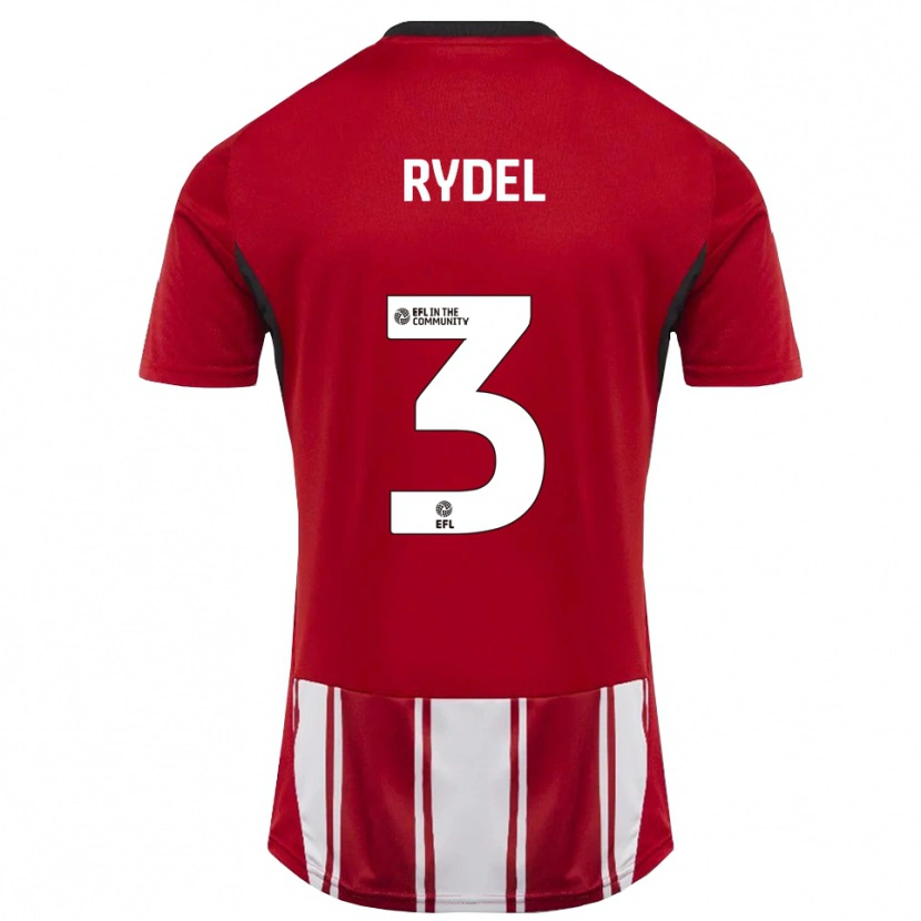 Danxen Hombre Camiseta Ryan Rydel #3 Rojo Blanco Negro 1ª Equipación 2025/26 La Camisa