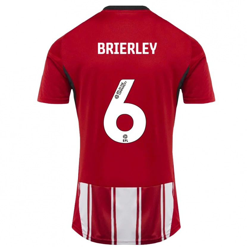 Danxen Hombre Camiseta Ethan Brierley #6 Rojo Blanco Negro 1ª Equipación 2025/26 La Camisa