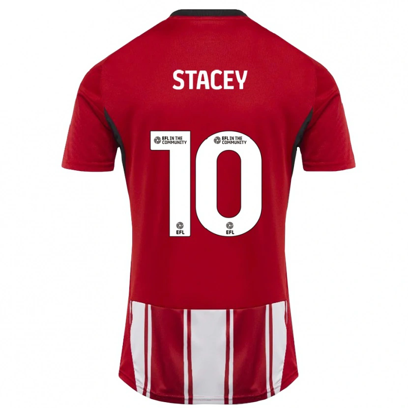 Danxen Hombre Camiseta Sarah Stacey #10 Rojo Blanco Negro 1ª Equipación 2025/26 La Camisa