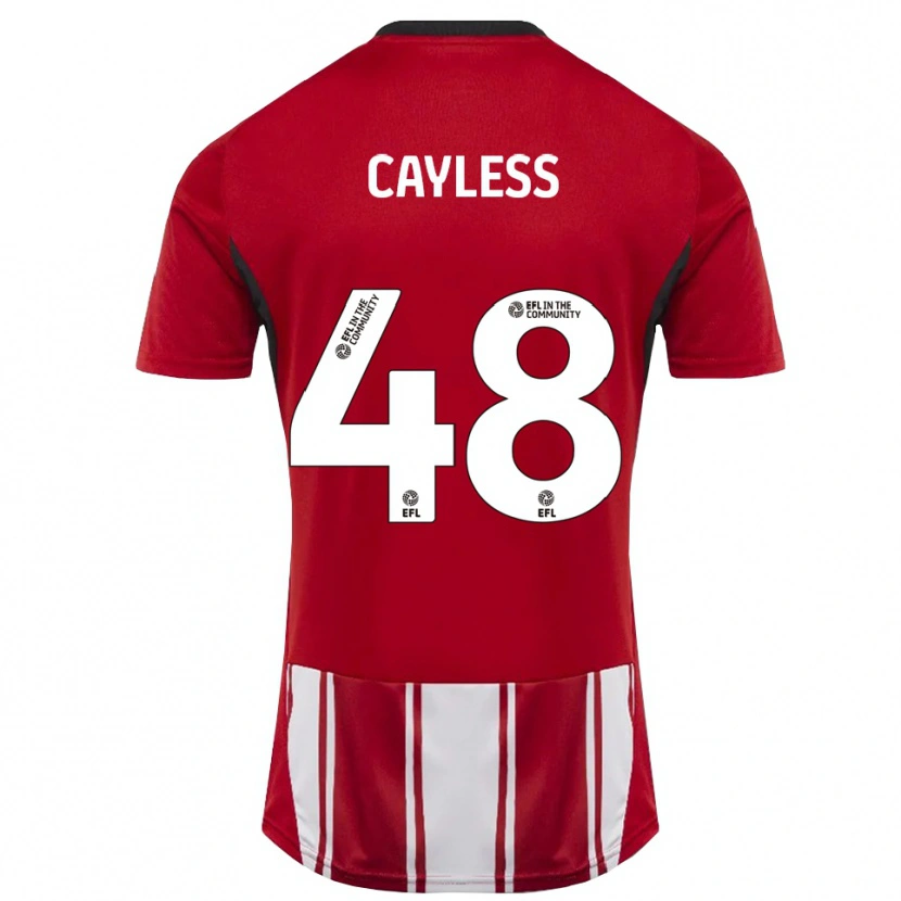 Danxen Hombre Camiseta Louie Cayless #48 Rojo Blanco Negro 1ª Equipación 2025/26 La Camisa