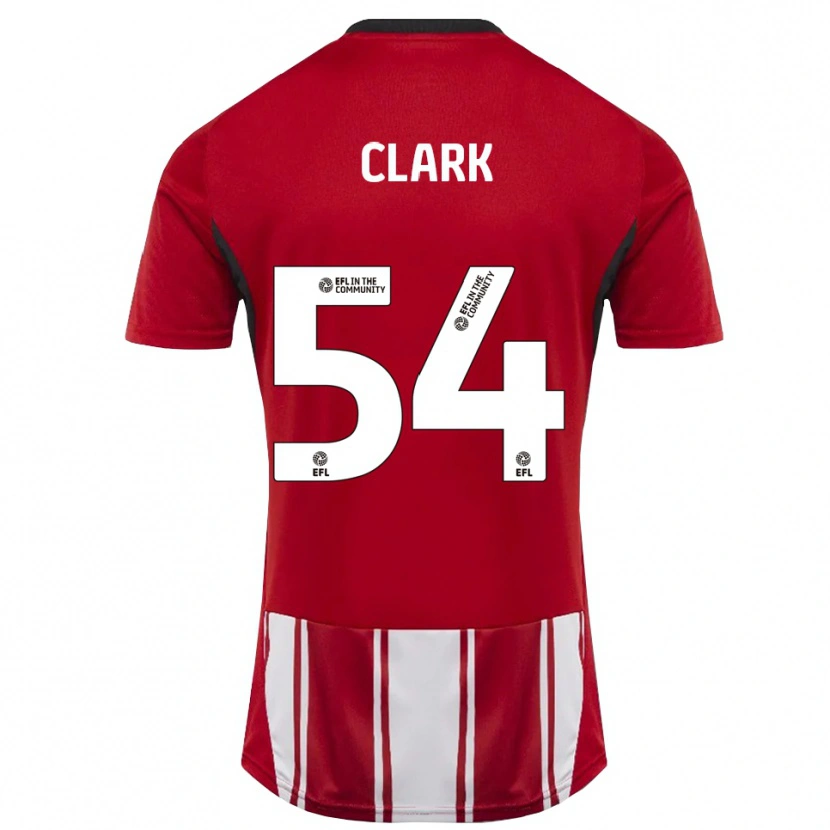 Danxen Hombre Camiseta Max Clark #54 Rojo Blanco Negro 1ª Equipación 2025/26 La Camisa