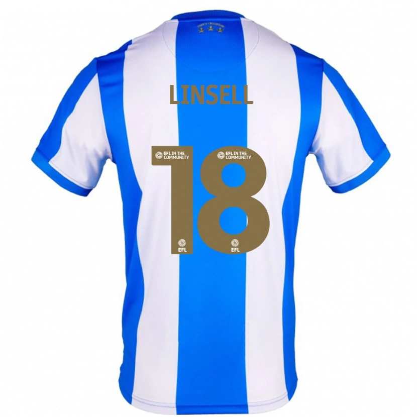 Danxen Hombre Camiseta Alice Linsell #18 Azul Blanco 1ª Equipación 2025/26 La Camisa