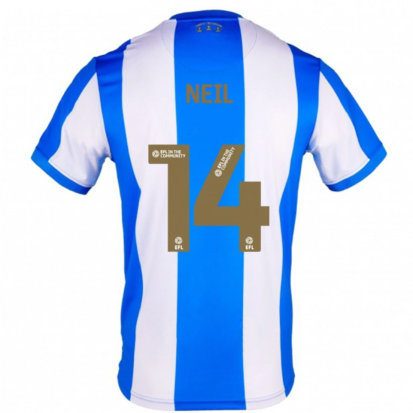Danxen Hombre Camiseta Marlie Neil #14 Azul Blanco 1ª Equipación 2025/26 La Camisa