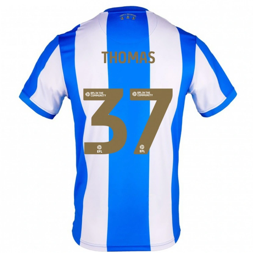 Danxen Hombre Camiseta Peter Thomas #37 Azul Blanco 1ª Equipación 2025/26 La Camisa
