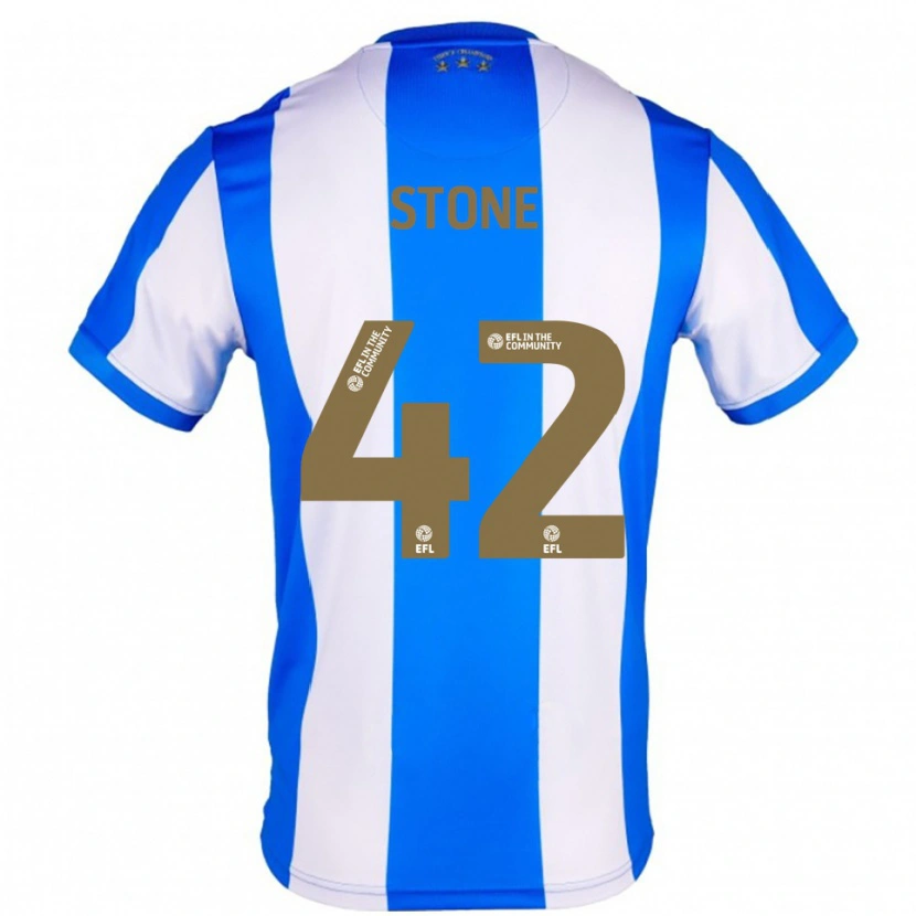 Danxen Hombre Camiseta Michael Stone #42 Azul Blanco 1ª Equipación 2025/26 La Camisa