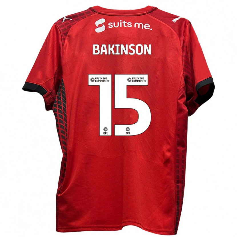 Danxen Hombre Camiseta Tyreeq Bakinson #15 Rojo Negro 1ª Equipación 2025/26 La Camisa