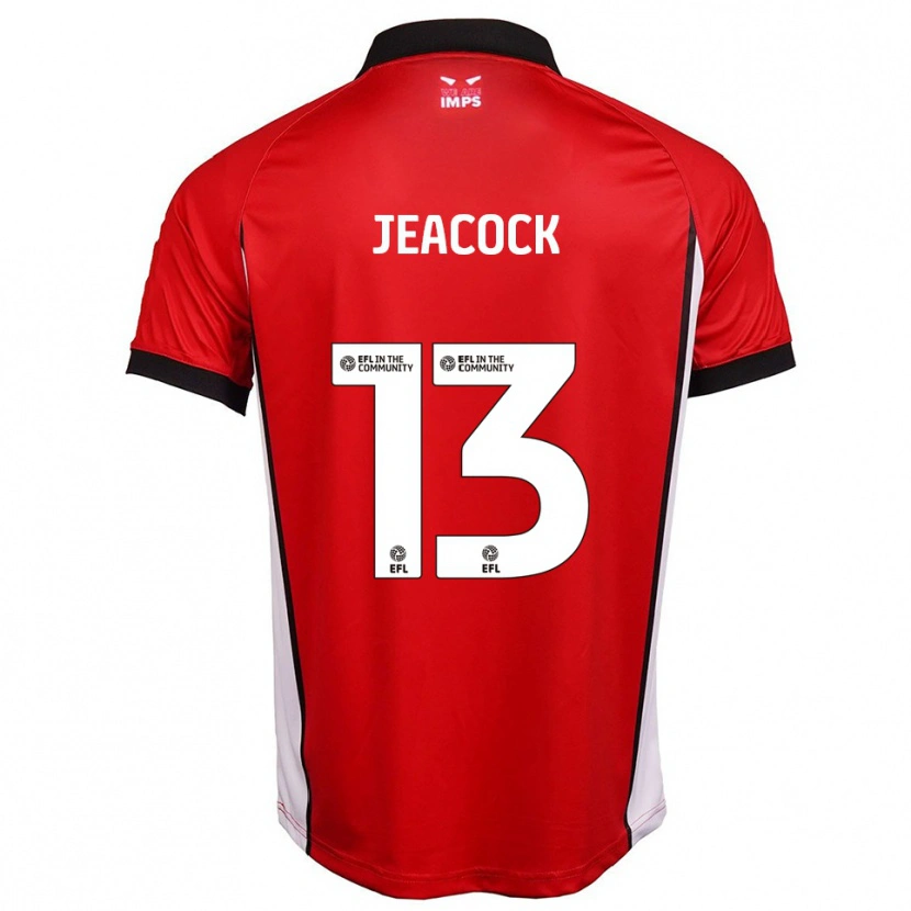 Danxen Hombre Camiseta Zach Jeacock #13 Rojo Blanco 1ª Equipación 2025/26 La Camisa