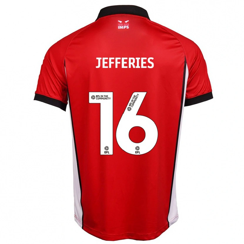Danxen Hombre Camiseta Dom Jefferies #16 Rojo Blanco 1ª Equipación 2025/26 La Camisa
