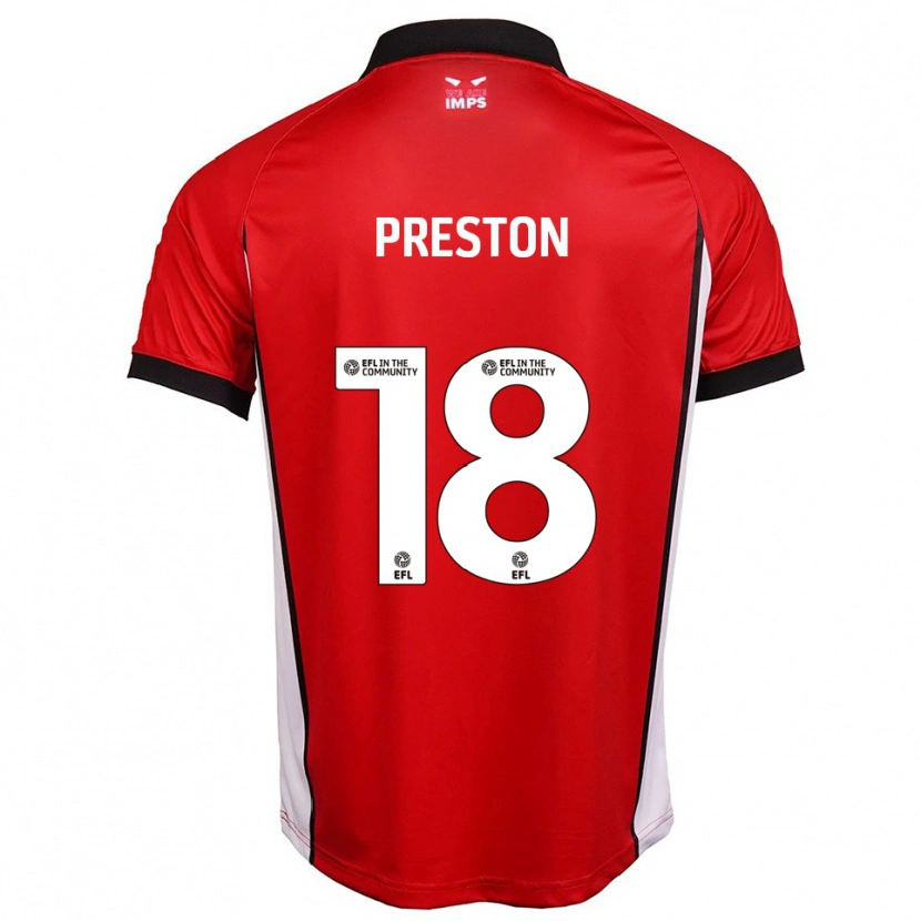 Danxen Hombre Camiseta Rory Preston #18 Rojo Blanco 1ª Equipación 2025/26 La Camisa