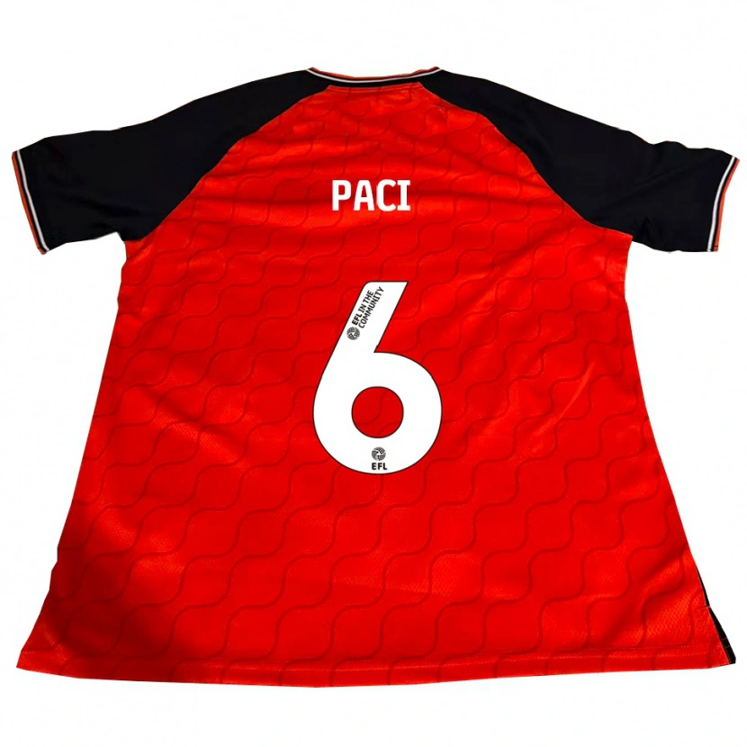 Danxen Hombre Camiseta Stefania Paci #6 Naranja Negro Blanco 1ª Equipación 2025/26 La Camisa