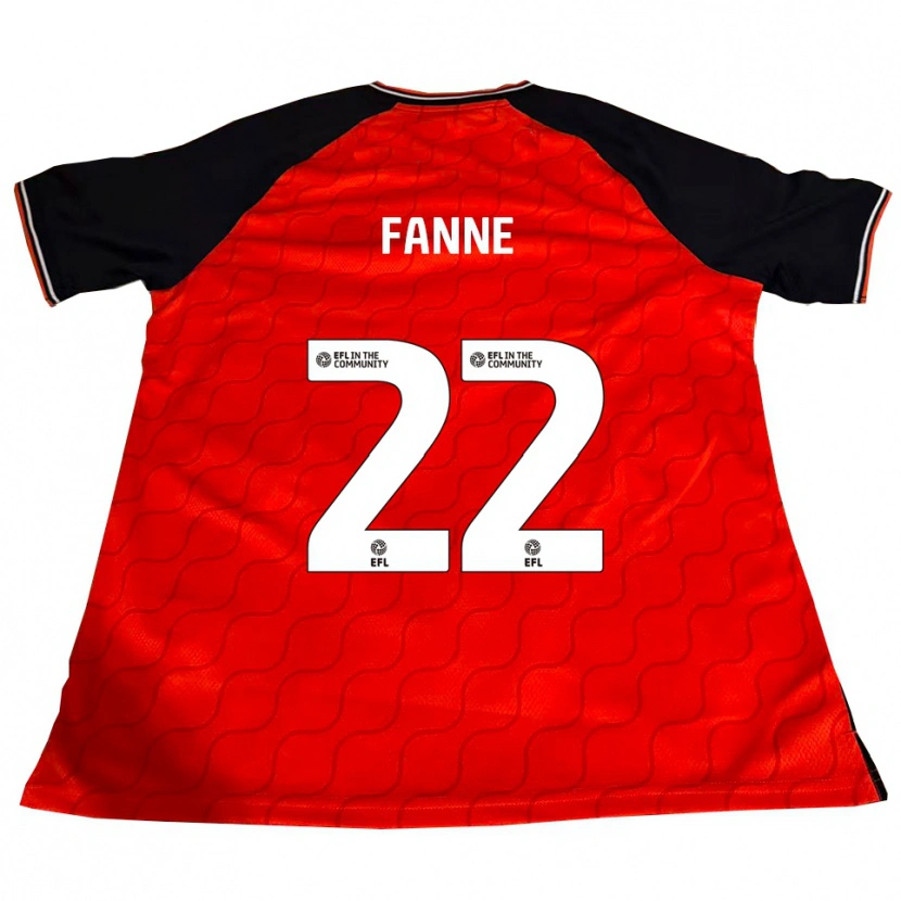 Danxen Hombre Camiseta Lamine Fanne #22 Naranja Negro Blanco 1ª Equipación 2025/26 La Camisa