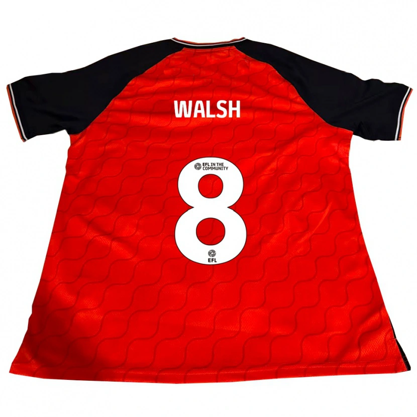 Danxen Hombre Camiseta Liam Walsh #8 Naranja Negro Blanco 1ª Equipación 2025/26 La Camisa