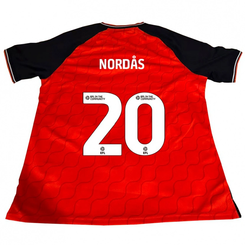 Danxen Hombre Camiseta Lasse Nordås #20 Naranja Negro Blanco 1ª Equipación 2025/26 La Camisa