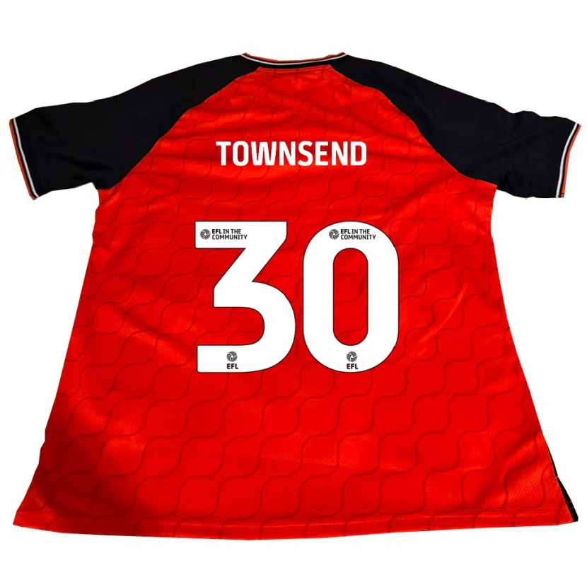 Danxen Hombre Camiseta Andros Townsend #30 Naranja Negro Blanco 1ª Equipación 2025/26 La Camisa