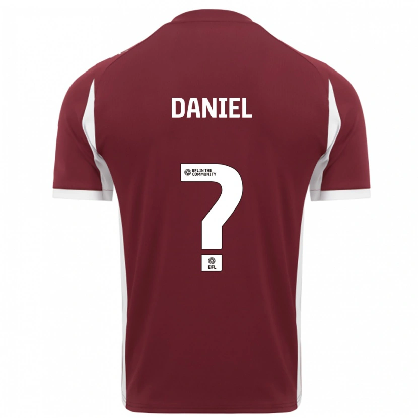 Danxen Hombre Camiseta Joanna Daniel #0 Borgoña Blanco 1ª Equipación 2025/26 La Camisa