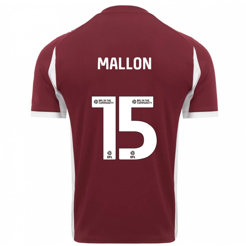 Danxen Hombre Camiseta Paris Mallon #15 Borgoña Blanco 1ª Equipación 2025/26 La Camisa