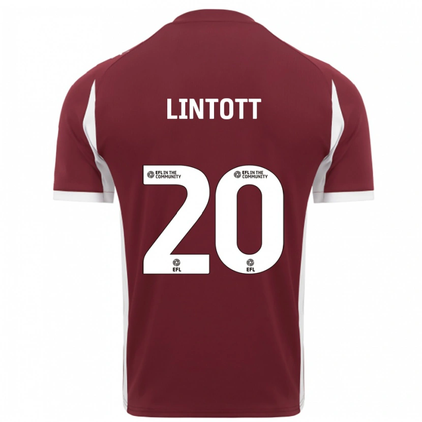 Danxen Hombre Camiseta Harvey Lintott #20 Borgoña Blanco 1ª Equipación 2025/26 La Camisa
