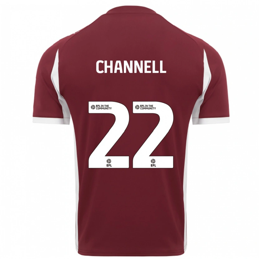 Danxen Hombre Camiseta Laila Channell #22 Borgoña Blanco 1ª Equipación 2025/26 La Camisa